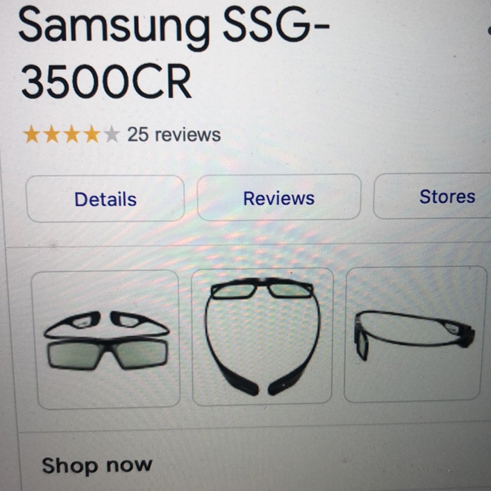 Rechargeable 3D glasses new in open box